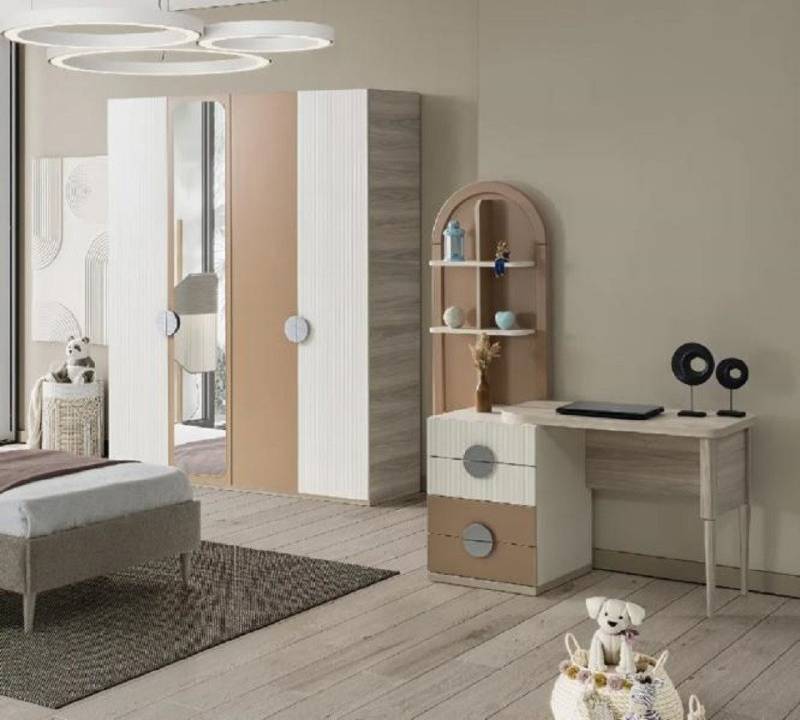 JVmoebel Schlafzimmer-Set Kinderzimmer Set Elegant Kleiderschrank Passender Schreibtisch, (2-tlg., Kleiderschrank + Schreibtisch), Made in Europa von JVmoebel