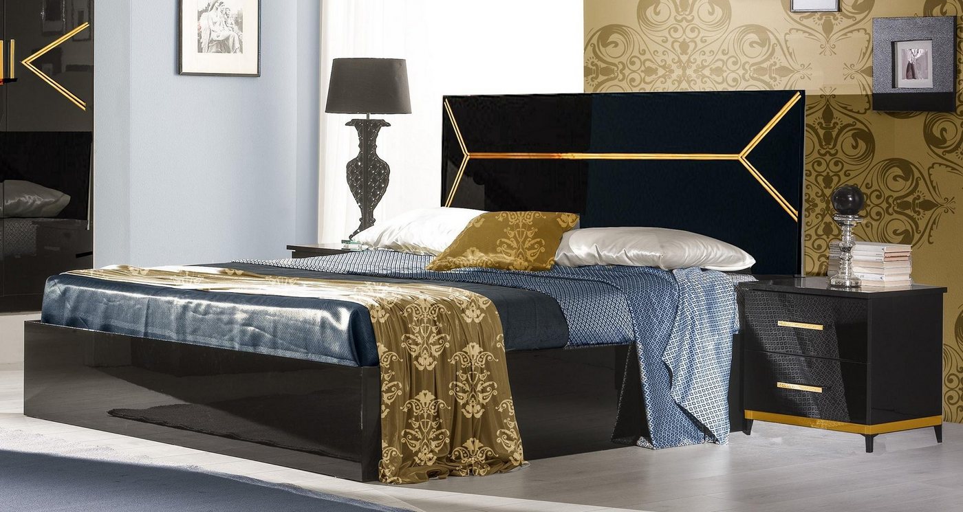 JVmoebel Schlafzimmer-Set Klassische Schlafzimmer Set 2x Nachttisch Bett Kommode 3tlg. Set, Made in Europa JVmoebel Schlafzimmer-Set Klassische Schlafzimmer Set 2x Nachttisch Bett Kommode 3tlg. Set, Made in Europa von JVmoebel