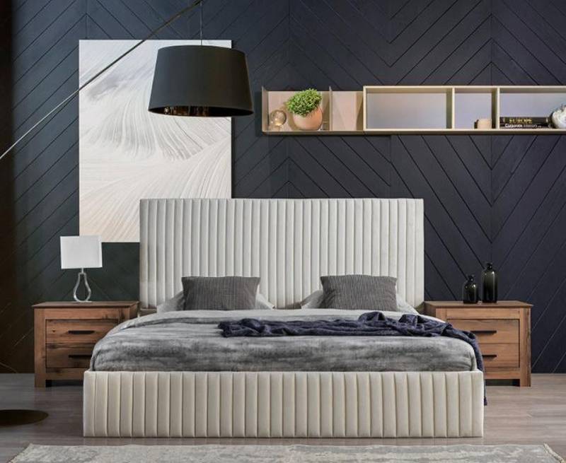 JVmoebel Schlafzimmer-Set Luxus Bett Schlafzimmer Möbel 2x Nachttische Bett Set Einrichtung Weiß, (3tlg Schlafzimmer Set (Bett + 2x Nachttische), Made in Europa von JVmoebel