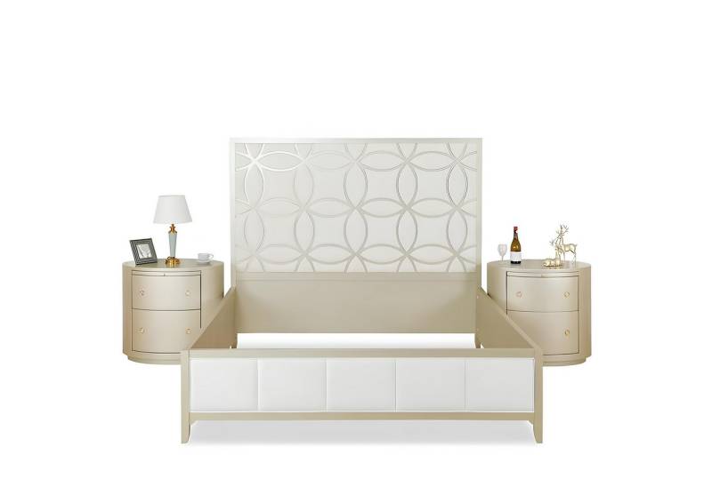 JVmoebel Schlafzimmer-Set Luxus Nachttisch Set für Schlafzimmer 3-teiliges Design Möbel, Made in Europa von JVmoebel