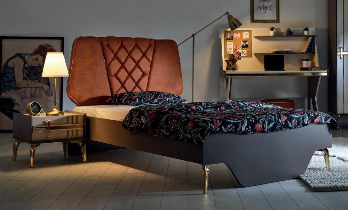 JVmoebel Schlafzimmer-Set Luxus Schlafzimmer Nachttisch Betten Bett Komplett Set Design, (2-St., Bett, Nachttisch), Made in Europa von JVmoebel