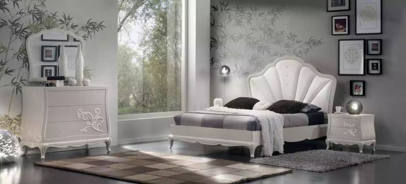 JVmoebel Schlafzimmer-Set Luxus Schlafzimmer Set 5tlg. Bett 2x Nachttische Kommode, (5-tlg., Bett + 2x Nachttische + Kommode + Spiegel), Made in Europa von JVmoebel