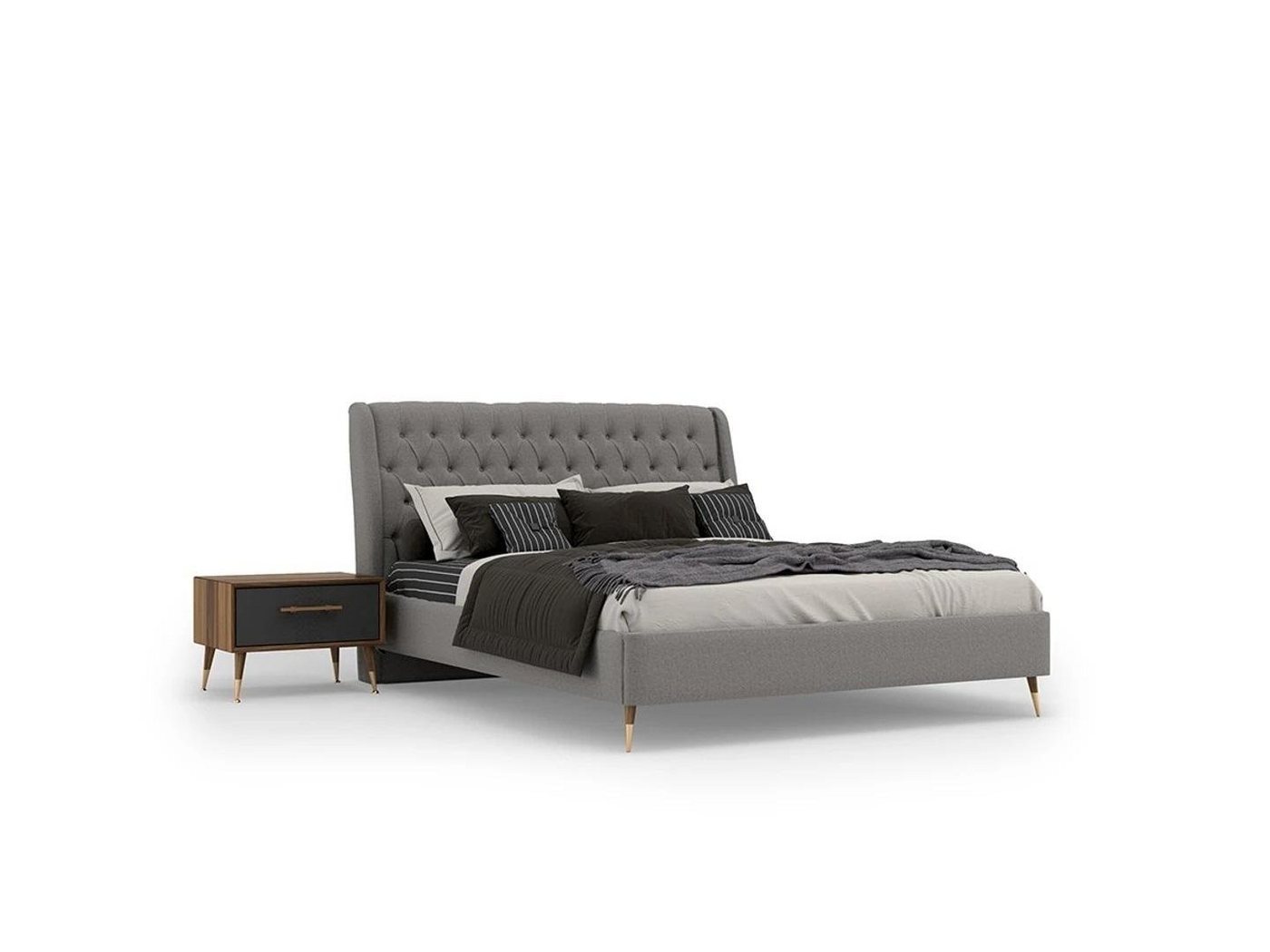 JVmoebel Schlafzimmer-Set Luxus Schlafzimmer Set Bett 2x Nachttische Modern Möbel Neu, (3-St., Bett + 2x Nachttische), Made in Europa von JVmoebel