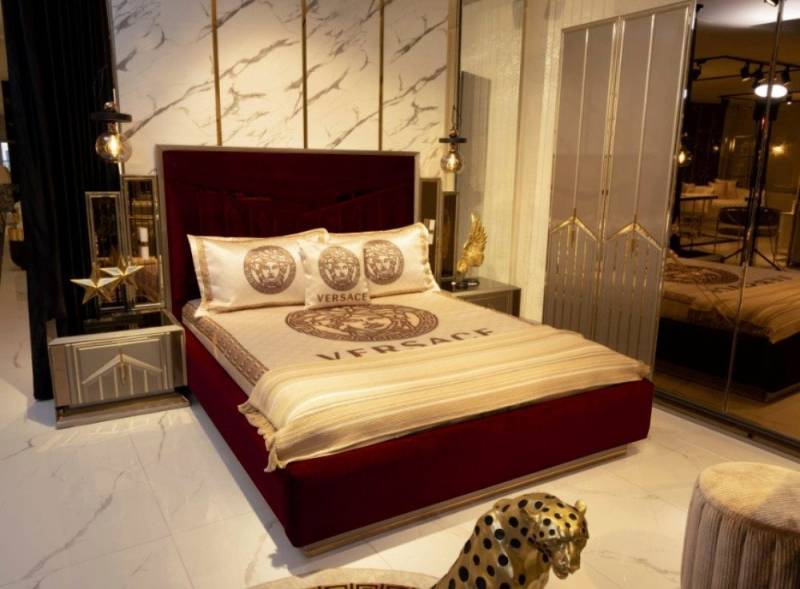 JVmoebel Schlafzimmer-Set Schlafzimmer Bett 2x Nachttische Betten Komplett Design Möbel 3tlg., Made in Europa von JVmoebel