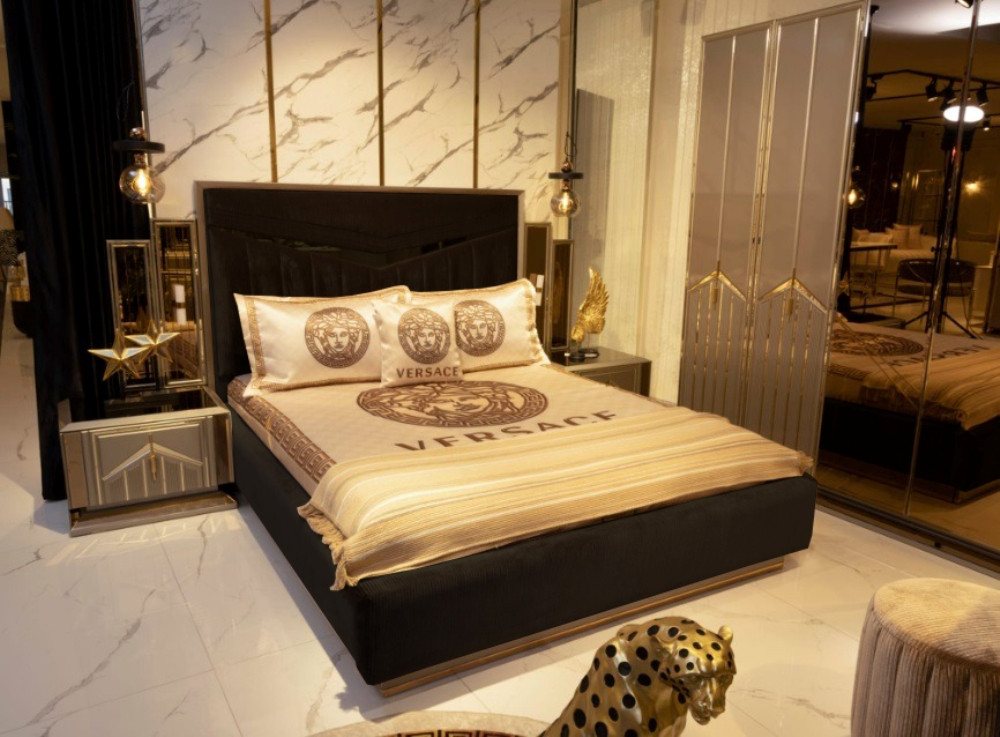 JVmoebel Schlafzimmer-Set Schlafzimmer Bett 2x Nachttische Betten Komplett Design Möbel 3tlg., Made in Europa JVmoebel Schlafzimmer-Set Schlafzimmer Bett 2x Nachttische Betten Komplett Design Möbel 3tlg., Made in Europa von JVmoebel