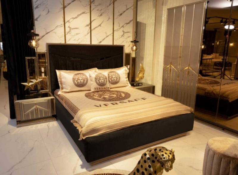 JVmoebel Schlafzimmer-Set Schlafzimmer Bett 2x Nachttische Betten Komplett Design Möbel 3tlg., Made in Europa von JVmoebel