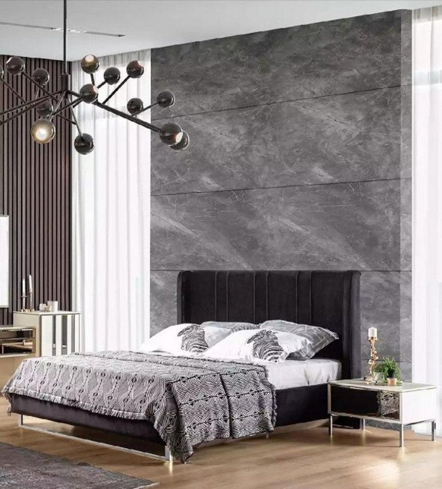 JVmoebel Schlafzimmer-Set Schlafzimmer Bett 2x Nachttische Luxus Möbel 3tlg. Modern Betten, (3-St., 1x Bett + 2x Nachttische), Made in Europa von JVmoebel