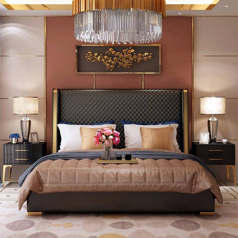 JVmoebel Schlafzimmer-Set Schlafzimmer Bett Möbel Set 3tlg. 2x Nachttisch Konsolen Tische, Made in Europa von JVmoebel