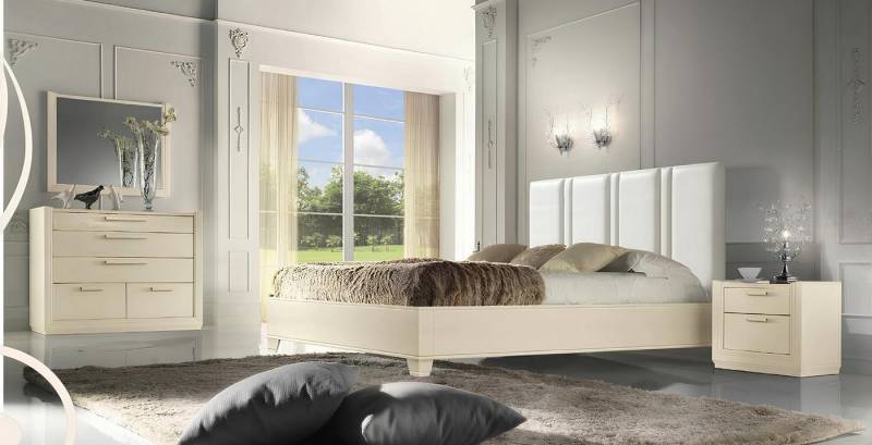 JVmoebel Schlafzimmer-Set Schlafzimmer Möbel Set aus Holz mit Bett, Nachttisch und Spiegel, Made in Europa JVmoebel Schlafzimmer-Set Schlafzimmer Möbel Set aus Holz mit Bett, Nachttisch und Spiegel, Made in Europa von JVmoebel
