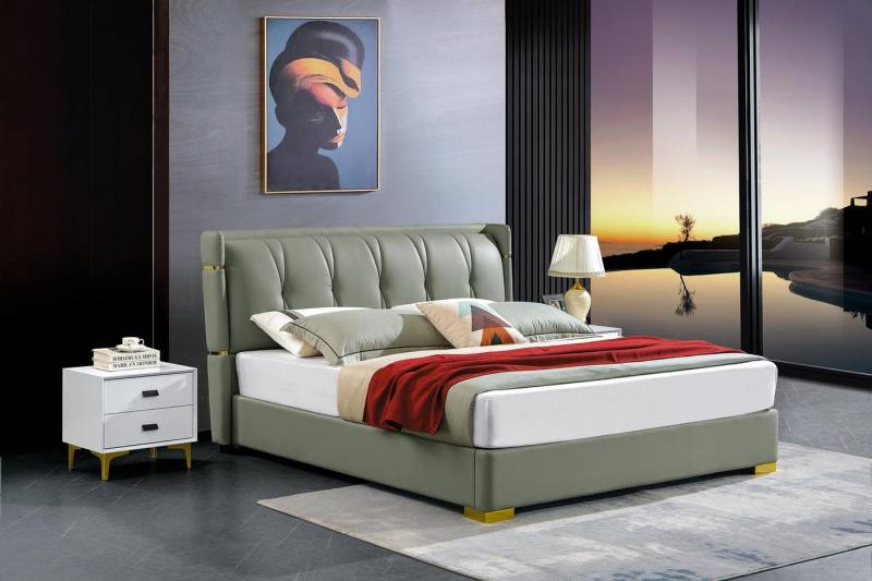 JVmoebel Schlafzimmer-Set Schlafzimmer Set 3-teilig mit Bett und 2 Nachttischen in Grün, Made in Europa JVmoebel Schlafzimmer-Set Schlafzimmer Set 3-teilig mit Bett und 2 Nachttischen in Grün, Made in Europa von JVmoebel
