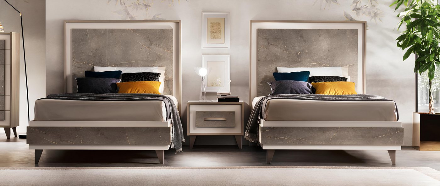 JVmoebel Komplettschlafzimmer Schlafzimmer Set 3tlg. Nachttische und Bett im modernen Design, Made in Europa JVmoebel Komplettschlafzimmer Schlafzimmer Set 3tlg. Nachttische und Bett im modernen Design, Made in Europa von JVmoebel