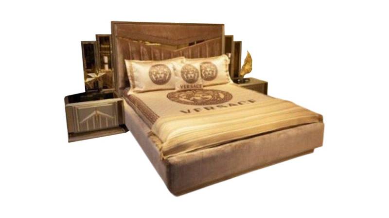 JVmoebel Schlafzimmer-Set Schlafzimmer Set Luxus Gruppe Garnitur Neu Bett 2x Nachttisch 3 tlg., Made in Europa von JVmoebel