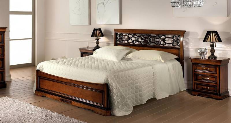 JVmoebel Schlafzimmer-Set Schlafzimmer Set: Bett mit 2 Nachttischen aus Holz, Made in Italy JVmoebel Schlafzimmer-Set Schlafzimmer Set: Bett mit 2 Nachttischen aus Holz, Made in Italy von JVmoebel