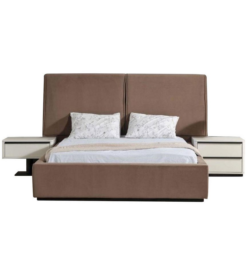 JVmoebel Schlafzimmer-Set Schlafzimmermöbel Schlafzimmer Set Doppelbett Bett Nachttische 3tlg, (3-St., Bett, 2x Nachttische), Made in Europa von JVmoebel