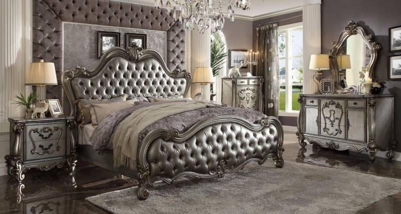 JVmoebel Schlafzimmer-Set Schlafzimmermöbel Set: Bett, Nachttisch, Kommode, Spiegel, Made in Europa JVmoebel Schlafzimmer-Set Schlafzimmermöbel Set: Bett, Nachttisch, Kommode, Spiegel, Made in Europa von JVmoebel
