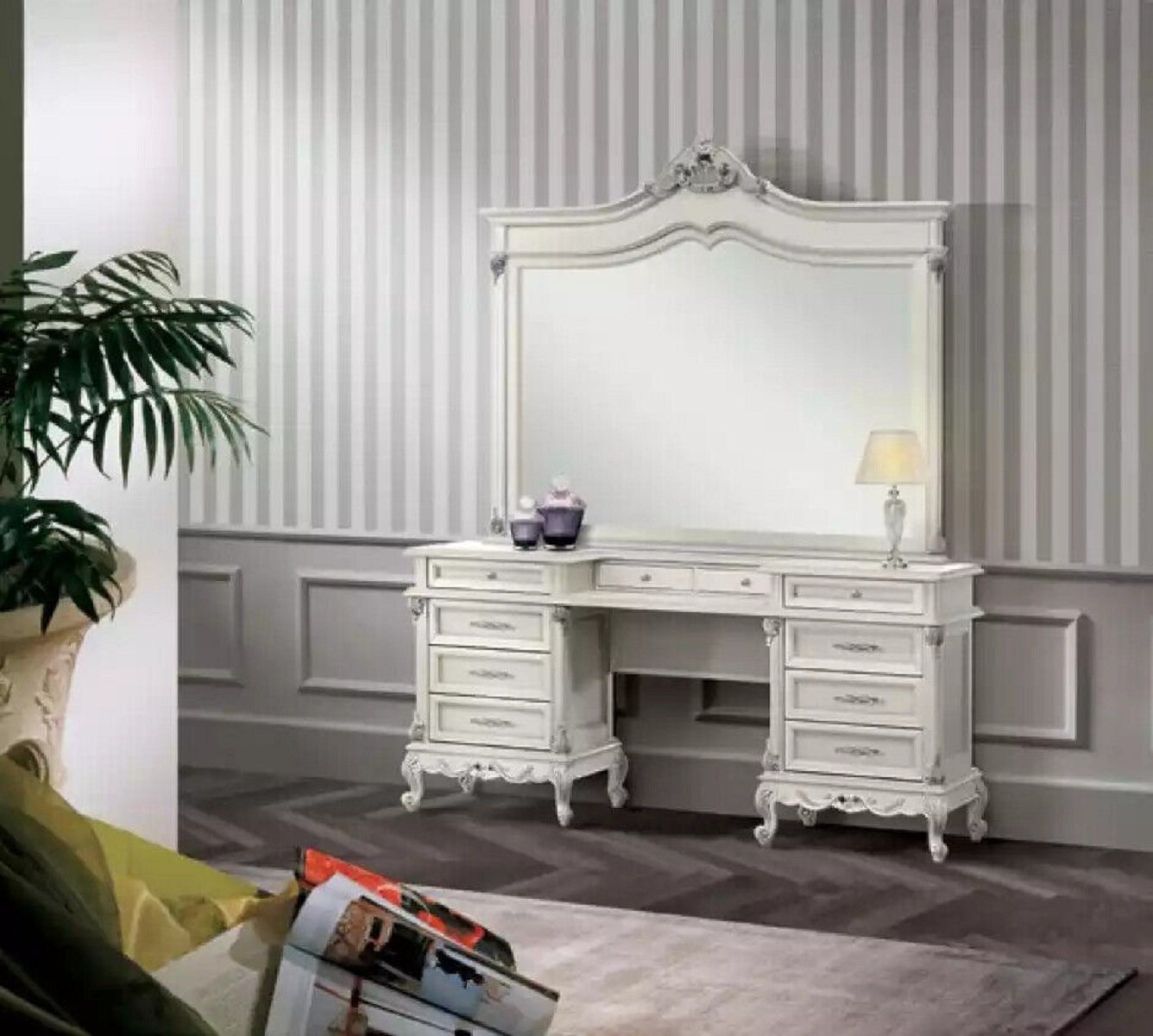 JVmoebel Schminktisch Spiegel Komplett Kommode Schlafzimmer Set Modern Neu (2-St., Schminktisch + Spiegel), Made in Europa von JVmoebel