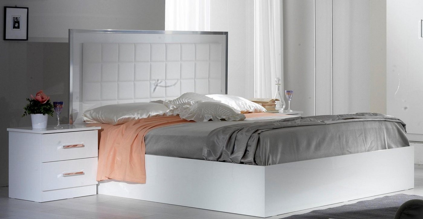 JVmoebel Schlafzimmer-Set Set Bett 2x Nachttisch 3 tlg. Schlafzimmer Design Modern Luxus Betten von JVmoebel