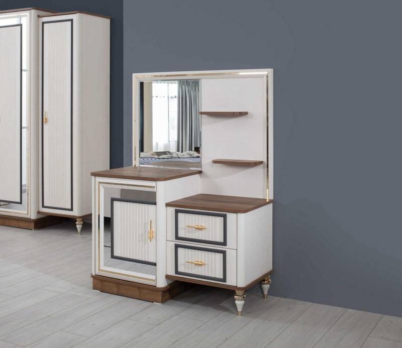 JVmoebel Schminktisch Beige Holz Schlafzimmer Set mit Konsole und Spiegel (1-St., Schminktisch), Made in Europa von JVmoebel