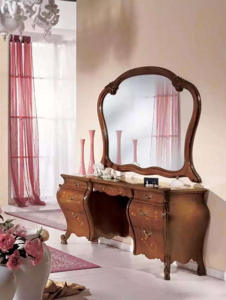 JVmoebel Schminktisch Braun Schminktisch Set Spiegel Schlafzimmer Möbel Design 2tlg (2-St., Schminktisch + Spiegel), Made in Europa von JVmoebel