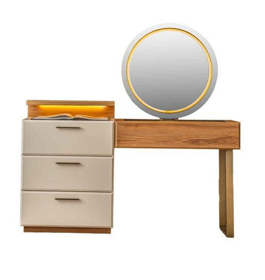 JVmoebel Schminktisch Edler Schlafzimmer Set Robuster Brauner Schminktisch Designer Spiegel (2-St., Schminktisch + Spiegel), Made in Europa von JVmoebel