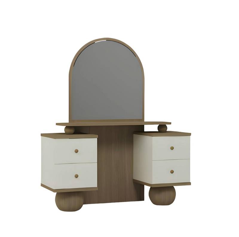 JVmoebel Schminktisch Elegant Hellbraun Schminktisch mit Spiegel Funktional Möbel für (1-St., Schminktisch), Made in Europa von JVmoebel