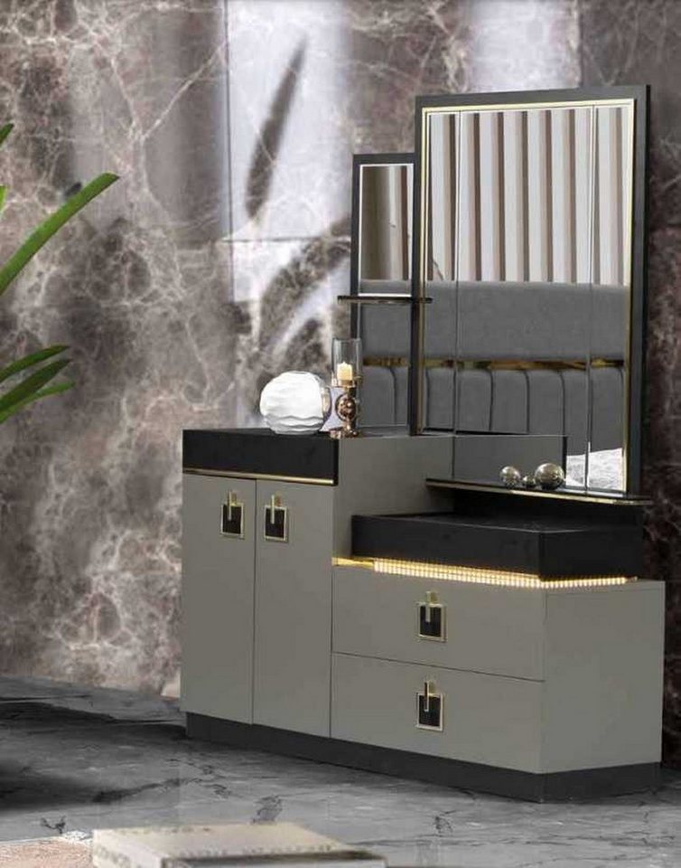 JVmoebel Schminktisch Elegante Holzkonsole mit Spiegel für modernes Wohnambiente (2-St., Schminktisch), Made in Europa von JVmoebel