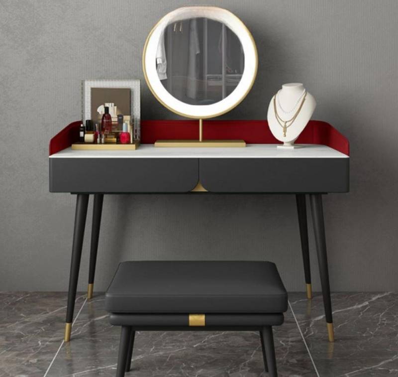 JVmoebel Schminktisch Grau Frisiertisch Konsolentisch für Schlafzimmer Neuheiten (1-St., Schminktisch), Made in Europa von JVmoebel