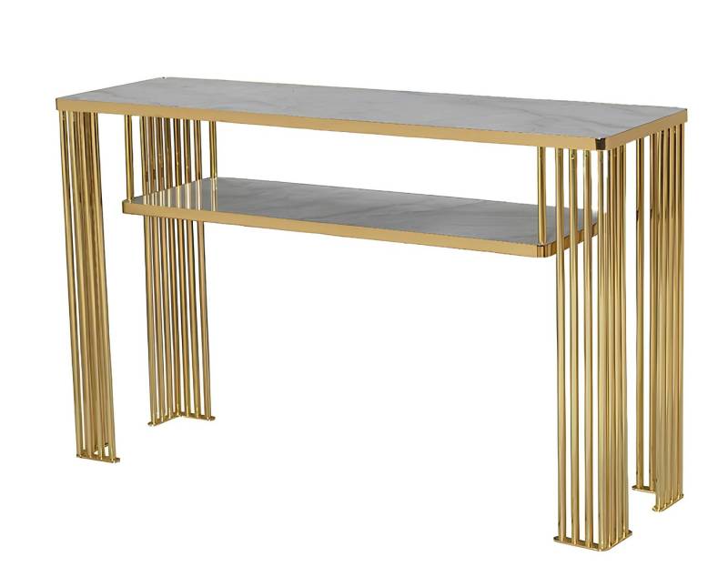 JVmoebel Schminktisch Hochwertig Schminktisch Gold Konsole Schmink Tische Tisch Konsolen (1-St., Schminktisch), Made in Europa von JVmoebel