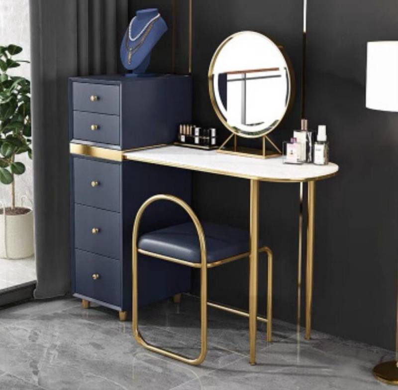 JVmoebel Schminktisch Hochwertiges 2-teiliges Hocker- und Kommoden-Set für Schlafzimmer (2-St), Made in Europa von JVmoebel
