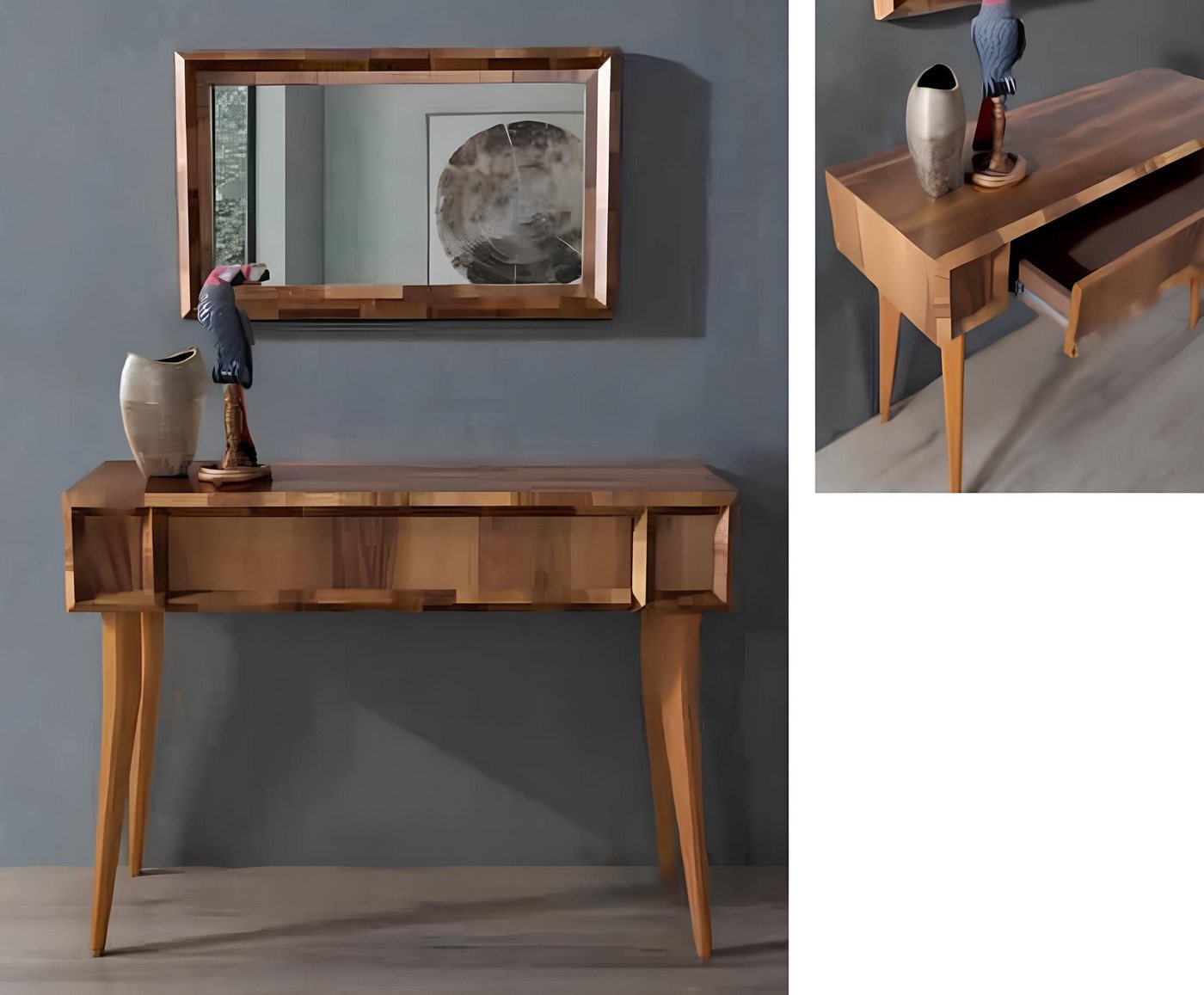 JVmoebel Schminktisch Italienischer Sekretär Braun für Schlafzimmer und Schminktische, Made in Europa von JVmoebel