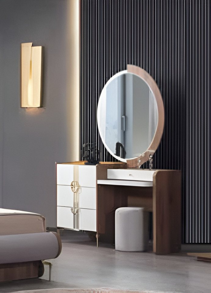 JVmoebel Schminktisch mit Spiegel Frisiertisch Kosmetiktisch Kommode Konsolen Tische Weiß, Made in Europa JVmoebel Schminktisch mit Spiegel Frisiertisch Kosmetiktisch Kommode Konsolen Tische Weiß, Made in Europa von JVmoebel