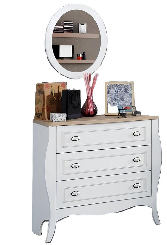 JVmoebel Schminktisch Luxuriöse Holzkommode mit Spiegel für das Schlafzimmer Design, Made in Europa JVmoebel Schminktisch Luxuriöse Holzkommode mit Spiegel für das Schlafzimmer Design, Made in Europa von JVmoebel