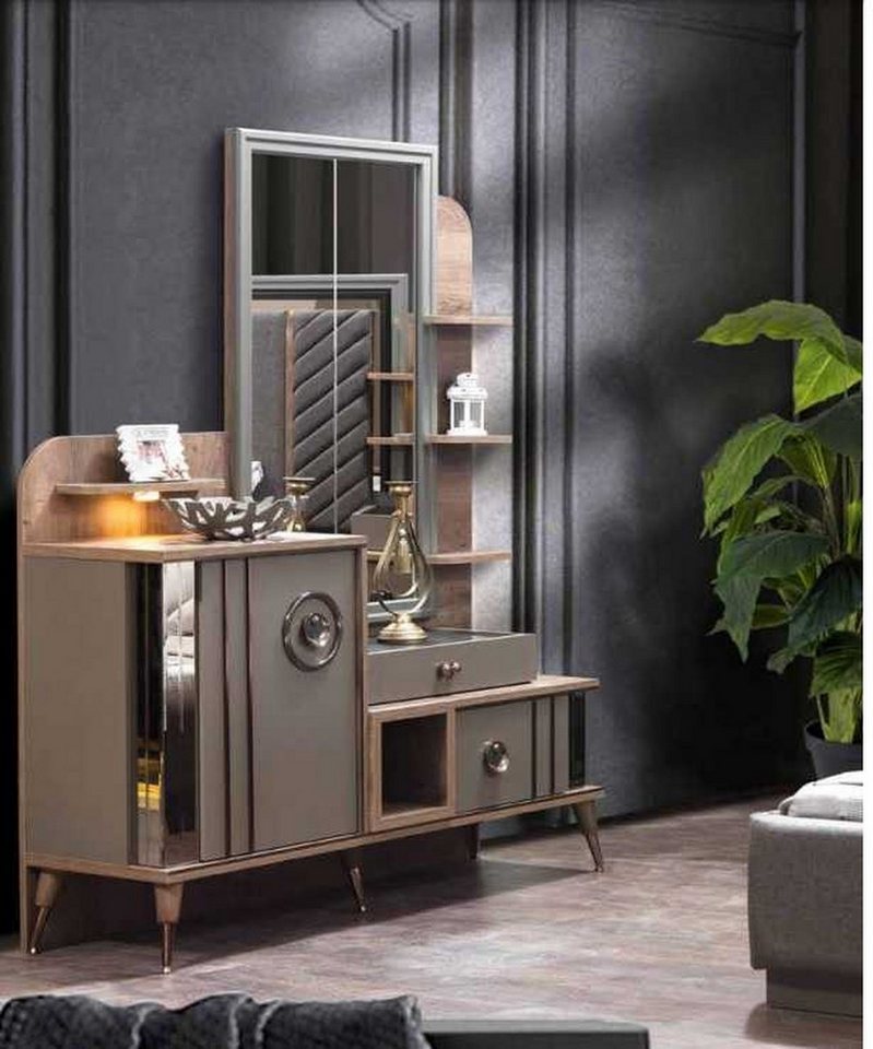 JVmoebel Schminktisch Luxuriöser Schminktisch mit Spiegel für das Schlafzimmer 2-teilig (2-St., Schminktisch mit Spiegel), Made in Europa von JVmoebel