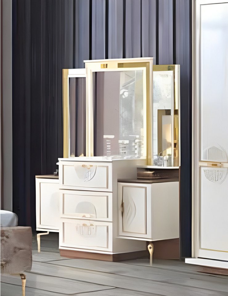 JVmoebel Schminktisch Möbel Holz Konsole Italienisches Sideboard Konsolen Tisch Weiß, Made in Europa JVmoebel Schminktisch Möbel Holz Konsole Italienisches Sideboard Konsolen Tisch Weiß, Made in Europa von JVmoebel