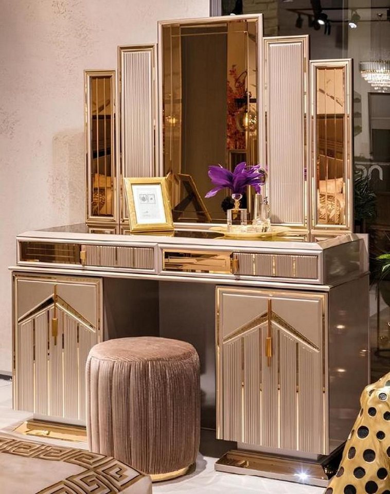 JVmoebel Schminktisch Schlafzimmer Schminktisch mit Spiegel Kosmetikspiegel Kosmetiktisch (2-St., Schminktisch + Spiegel), Made in Europa von JVmoebel