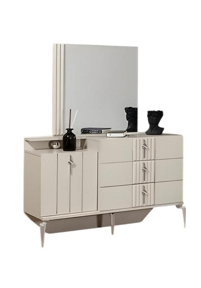 JVmoebel Schminktisch Schminktisch Frisiertisch Holz Beige mit Spiegel Set - Design Kommode, Made in Europe JVmoebel Schminktisch Schminktisch Frisiertisch Holz Beige mit Spiegel Set - Design Kommode, Made in Europe von JVmoebel