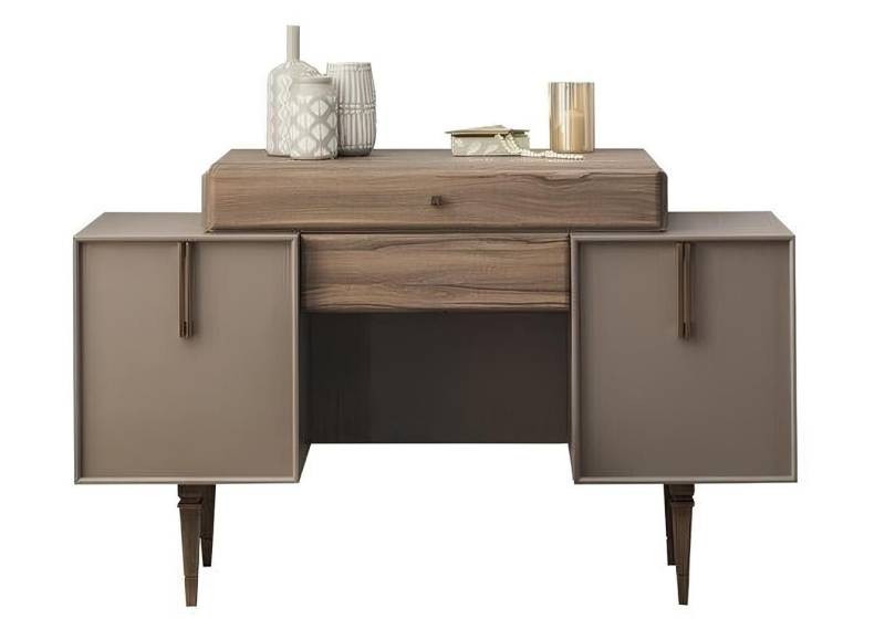 JVmoebel Schminktisch Frisiertisch Konsolentisch Holz Grau Schlafzimmer Kommode modern (1-St., 1x Schminktisch), Made in Europa von JVmoebel
