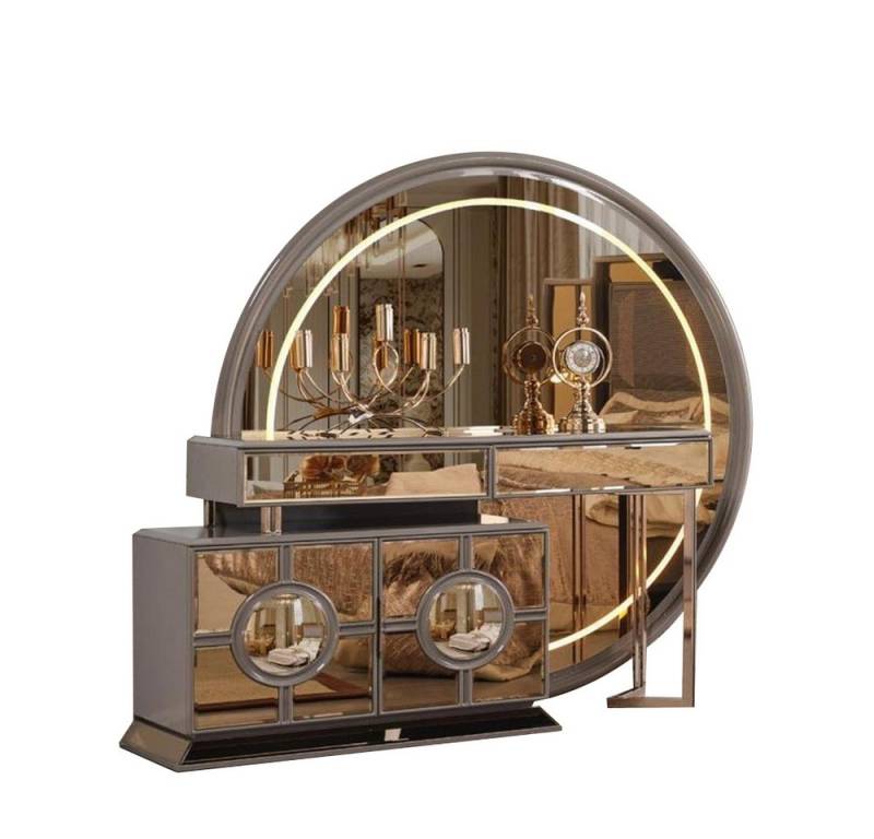 JVmoebel Schminktisch Kosmetiktisch Frisiertisch Frisierkommode Gold Holz Modern (1-St., Schminktisch), Made in Europa von JVmoebel