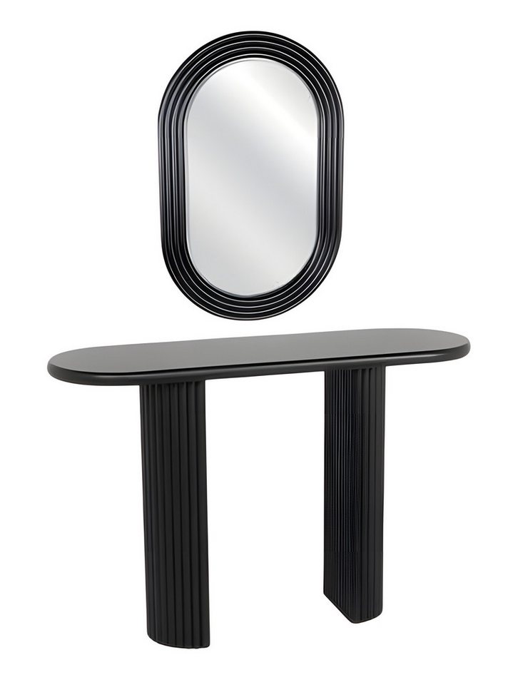 JVmoebel Schminktisch Schminktisch aus Holz in Schwarz modern mit Spiegel (MaßeSchminktisch mit Spiegel), Made in Europe von JVmoebel