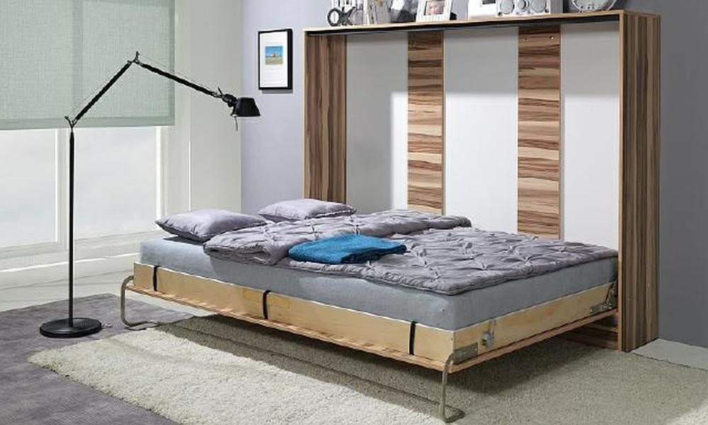 JVmoebel Schrankbett Bett Bettschrank Schrank Betten Kommoden Ausklappbares Bett Braun Made in Europa von JVmoebel