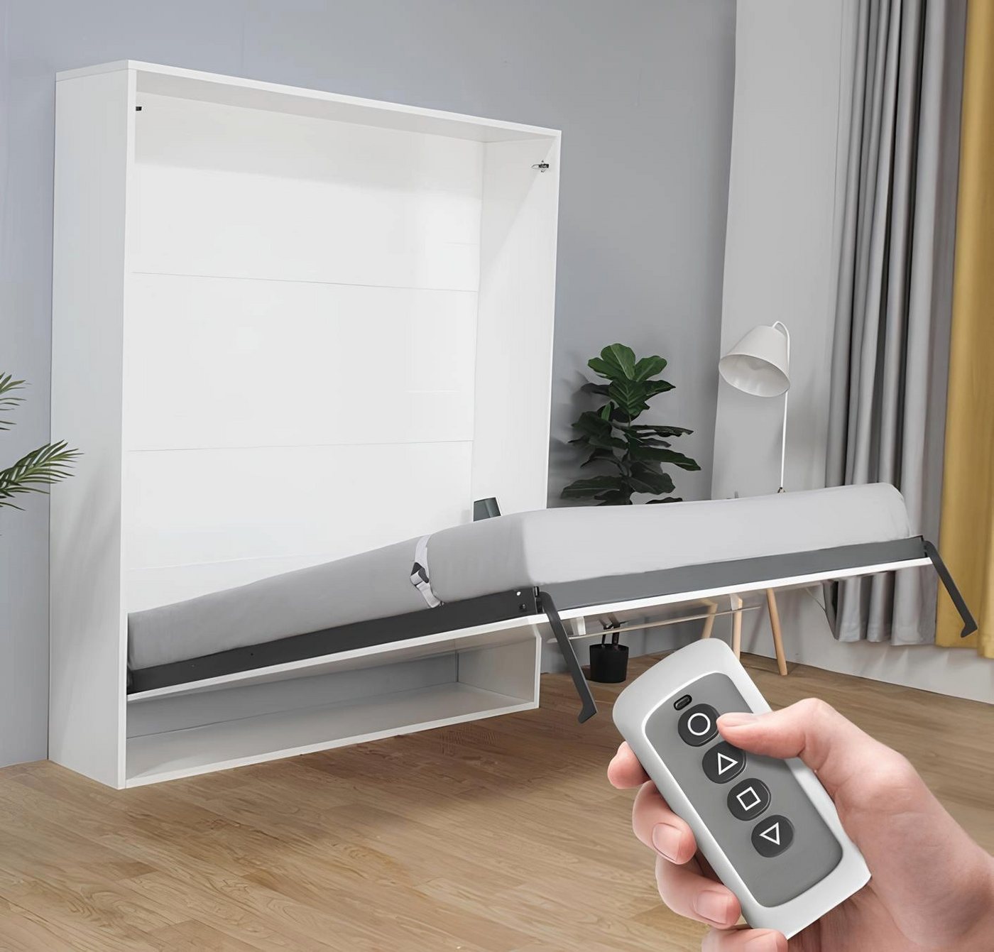JVmoebel Schrankbett Elektrisches Schrankbett Bett Wandbett mit Fernbedienung (Schrankbett) Made in Europa von JVmoebel