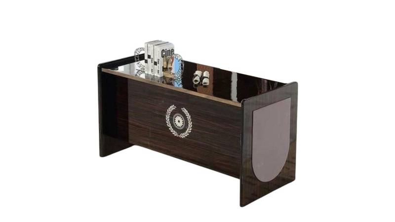 JVmoebel Schreibtisch Tisch Sekretär Schreib Büro Möbel Metall Hochglanz Tische Holz, Made in Europa von JVmoebel
