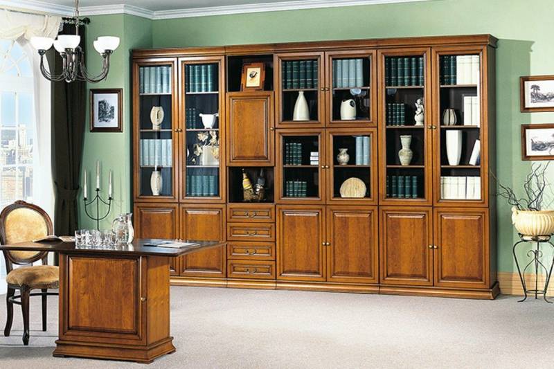 JVmoebel Schreibtisch Klassische Büromöbel Tisch Büro Chef Schreibtische Echtholz, Made in Europa von JVmoebel