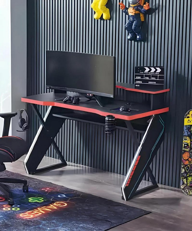 JVmoebel Computertisch Tische Kinderschreibtisch schwarz Gamer Computer Tisch Schwarz, Made in Europa JVmoebel Computertisch Tische Kinderschreibtisch schwarz Gamer Computer Tisch Schwarz, Made in Europa von JVmoebel