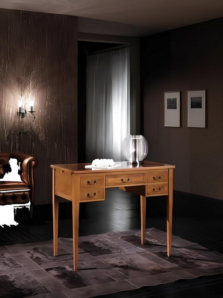 JVmoebel Schreibtisch Tisch Italienische Einrichtung Möbel Tische Holz Büro Sekretär Braun, Made in Europa von JVmoebel