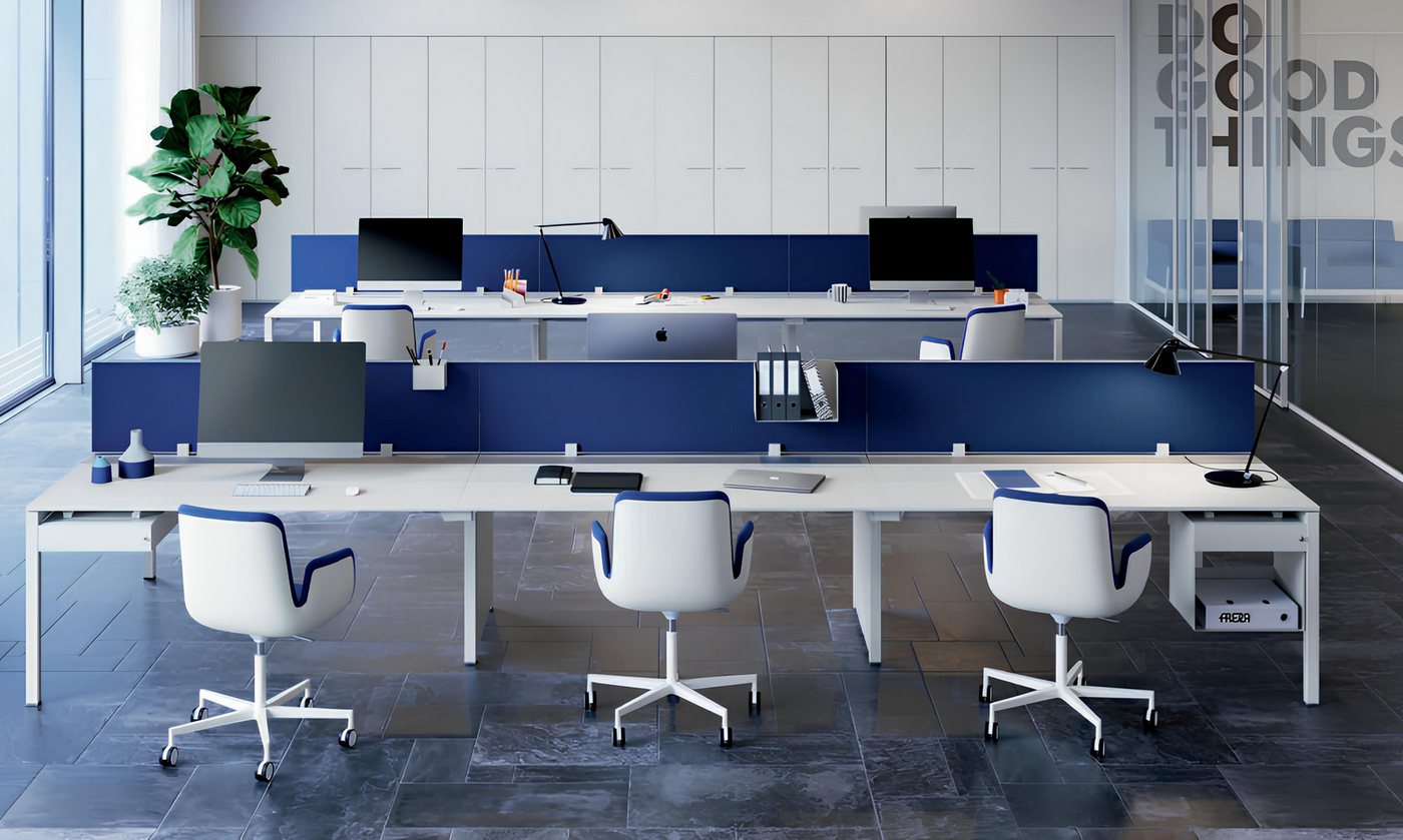 JVmoebel Schreibtisch Arbeitstisch Counter 6 Personen Bürotisch Arbeitszimmer Büromöbel (Arbeitstisch für 6 Personen), Made in Europa von JVmoebel