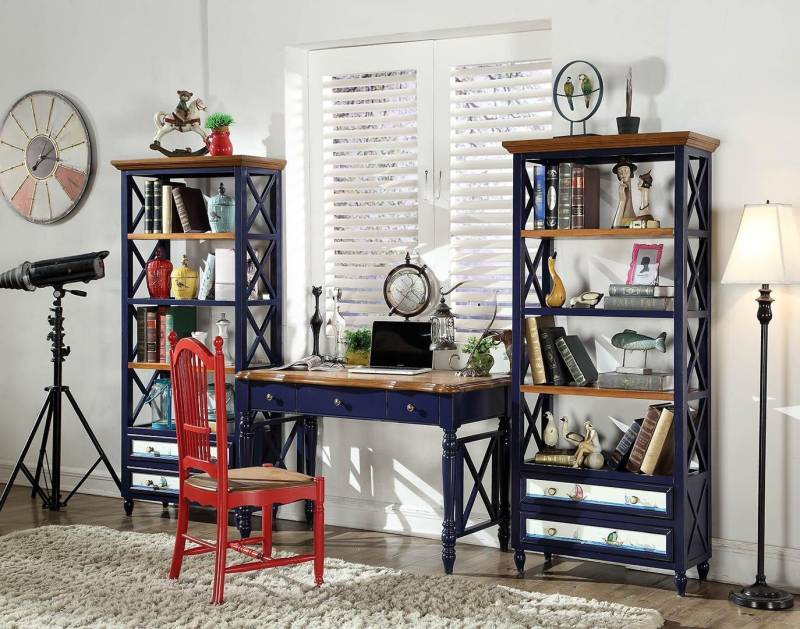 JVmoebel Schreibtisch Blauer Computertisch im Landhausstil für das Büro, Made in Europa JVmoebel Schreibtisch Blauer Computertisch im Landhausstil für das Büro, Made in Europa von JVmoebel