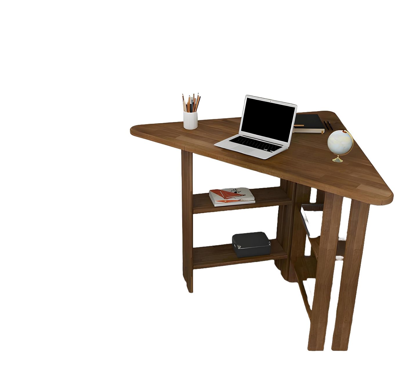 JVmoebel Eckschreibtisch Brauner Eckschreibtisch Designer Arbeitszimmer Tische Edler (Schreibtisch), Made in Europa von JVmoebel
