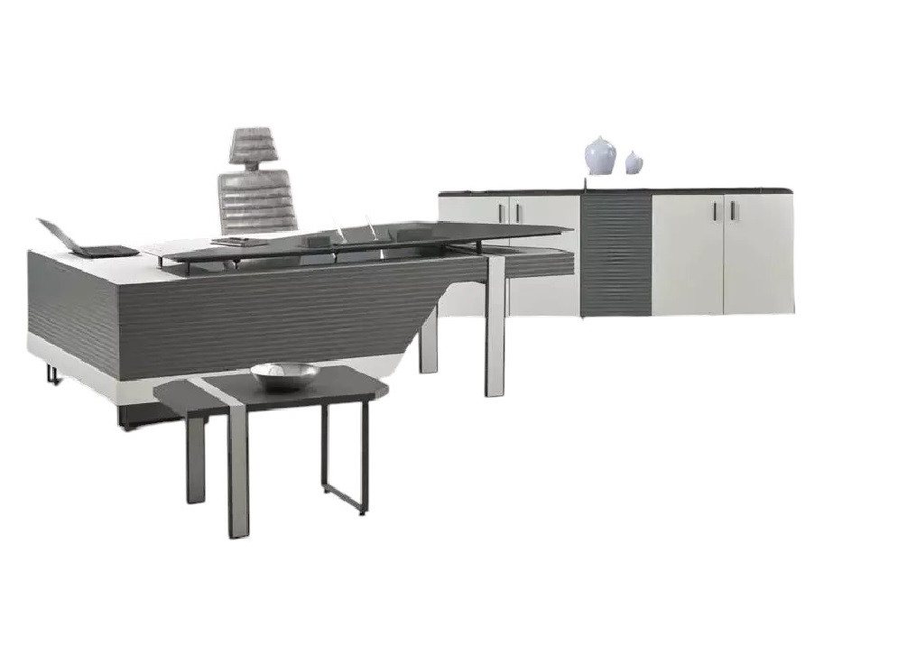 JVmoebel Schreibtisch Büromöbel Schreibtischausstattung Office-Interior Büroausstattung (1-St., 3tlg. Arbeitszimmer Set (Schreibtisch + Couchtisch + Sideboard), Made in Europa von JVmoebel