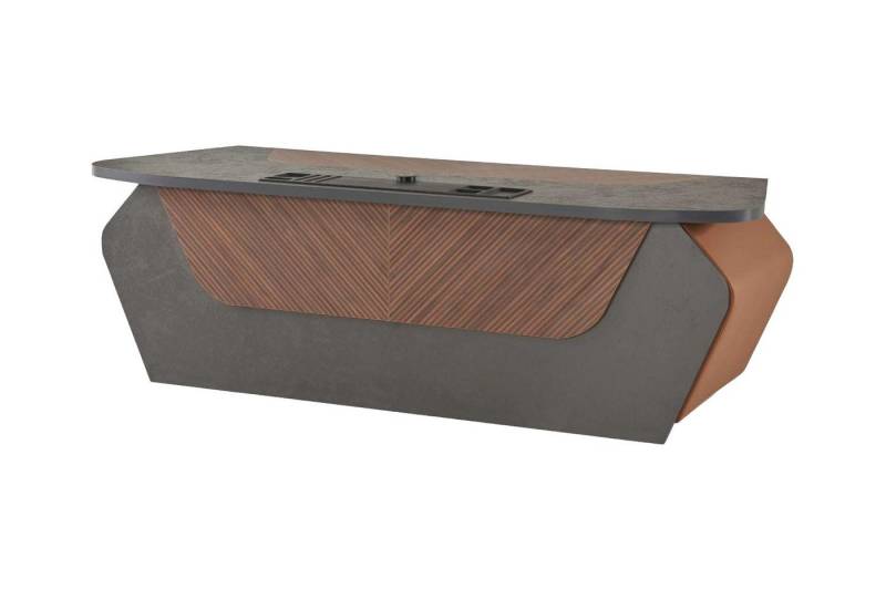 JVmoebel Schreibtisch Bürotisch Braun Grau Zweifarbig Modern Design Rechteckig Schreibtisch (Bürotisch), Made in Europa von JVmoebel